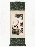 Twin Cranes & Pine
