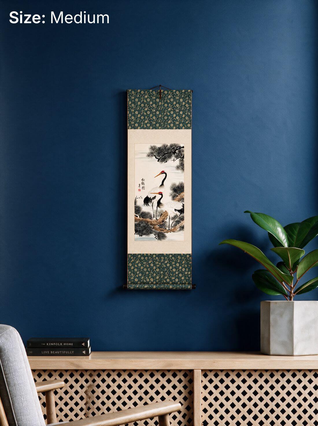 Twin Cranes & Pine