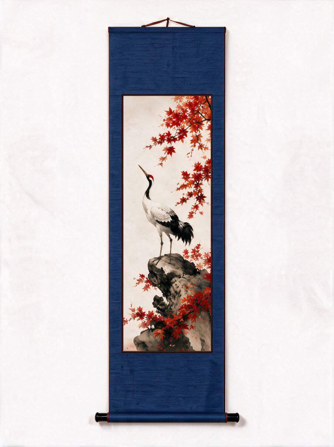 Autumn's Guardian Crane