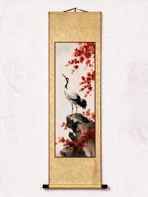 Autumn's Guardian Crane