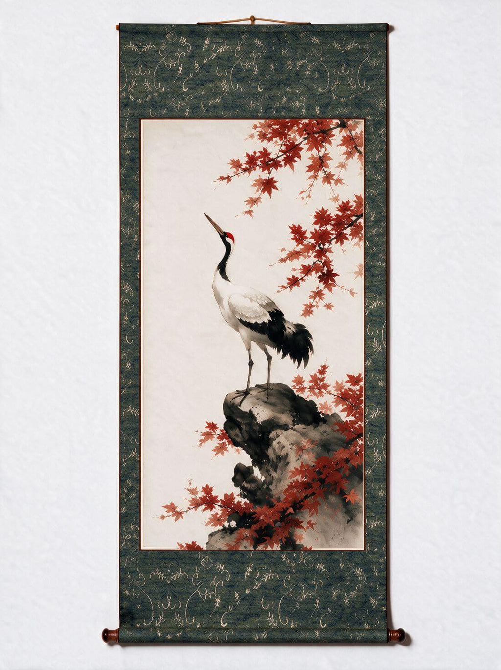Autumn's Guardian Crane