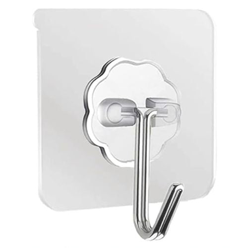 Transparent adhesive wall hook